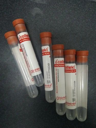 Plastic Plain Tube With Clot Activator