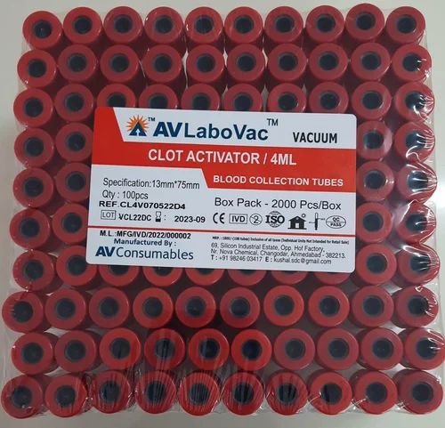 Vacuum Clot Activator 4ml Blood Collection Tubes