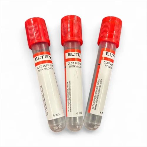 Red Closure Non Vacuum Clot Activator Tubes for Biochemistry (4 ml)