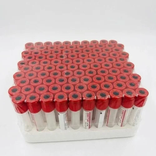 Non Vacuum Blood Collection Tube With Clot Activator Red Cap 4ml