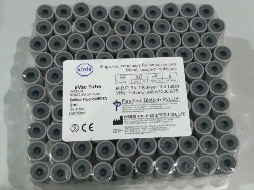 Sodium Fluoride/ Fluoride Vacuum Tube 2ml, For Laboratory