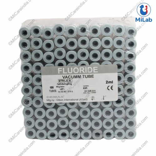 Plastic 2ml Fluoride Vacuum Sterilized Blood Collection Tube