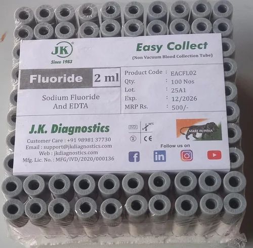 Plastic SODIUM FLUORIDE AND EDTA 2 ML