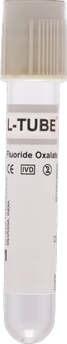 Pet Double Cap Sodium Fluoride Tube, Capacity: 3 ml, Size: 12.4x75 mm
