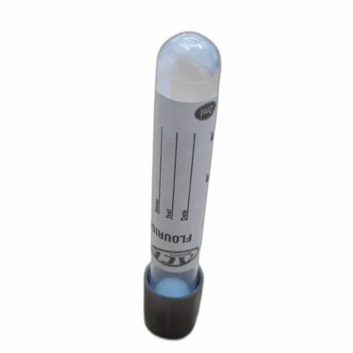 Plastic Blood Collection Flouride Tube with Double Safety Caps, 3 ml