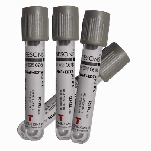 Plastic NON-VAC CD-SAFE FLUORIDE TUBE, Size: 2 ml