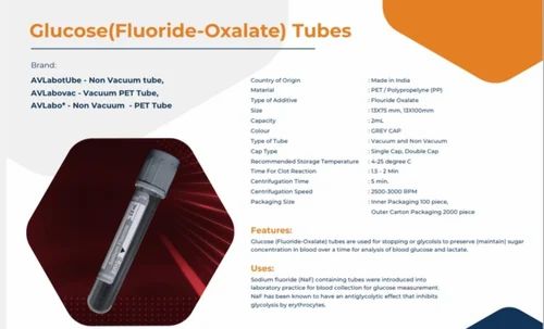 Glucose (Fluoride- Oxalate) Tubes