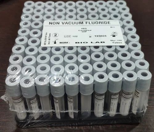 Plastic Non Vacuum Fluoride Tube