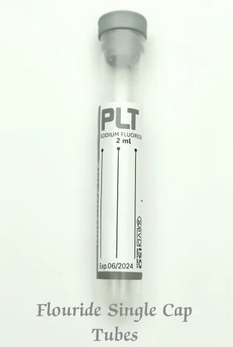 Plastic 2 ml Fluoride Single Cap Tubes