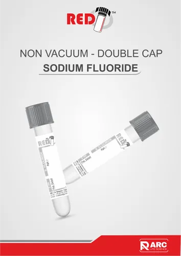 SODIUM FLUORIDE NON VACUUM DOUBLE CAP BLOOD COLLECTION TUBE