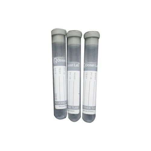 Plastic Single Cap Fluoride Blood Collection Tube, Size: 13X75 Mm