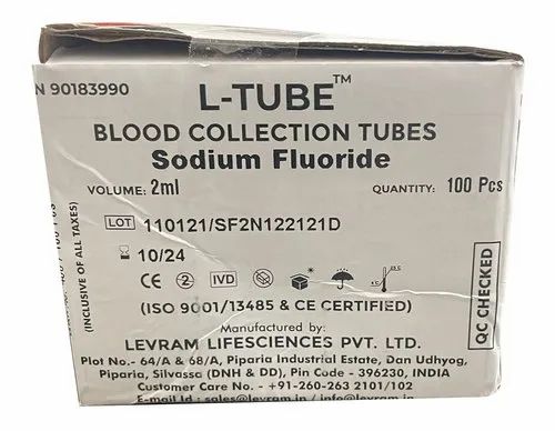 Plastic Sodium Floride Blood Collection Tube