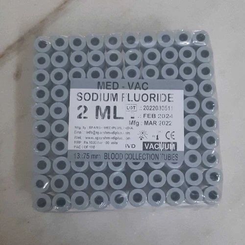 Plastic Vacuum Sodium Fluoride Tubes