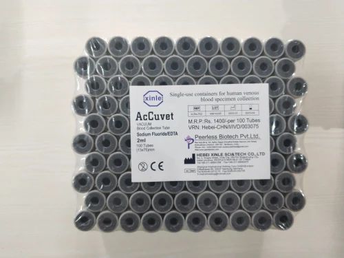Xinle Sodium Fluoride Vaccum Tube, For Laboratory & Hospital