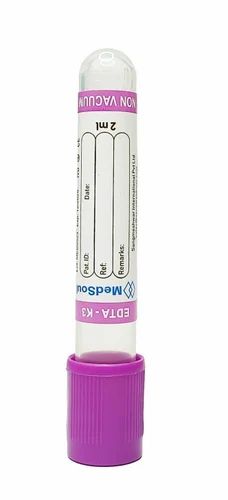 2ml Medsoul K3 Edta Non Vacuum Blood Collection Tube, For Laboratory