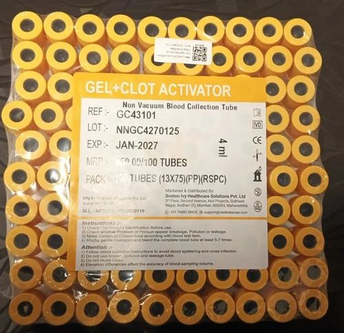 GC43101 Non Vacuum Blood Collection Tube, 4ml, For Laboratory