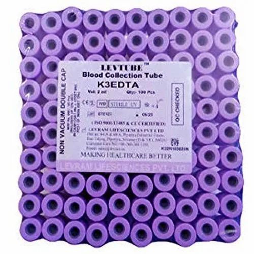 EDTA Vial Vacuum & Non Vacuum, For Laboratory, 1x100x12