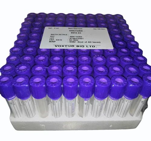Plastic Edta Non Vacuum Blood Collection Tube, For Hospital, 10 ml