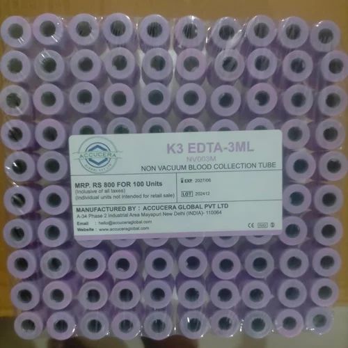 3 ml Accucera NV003M Non Vacuum Blood Collection Tube