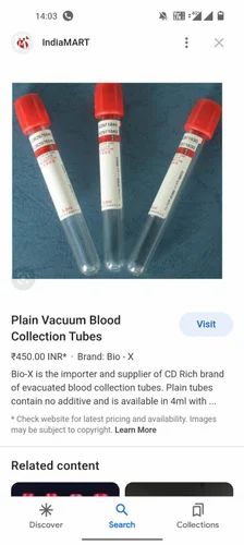 K3 Edta Non Vacuum Blood Collection Tube 2ml