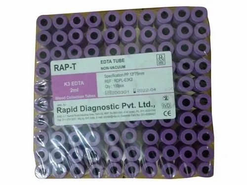 K3 Edta Non Vacuum Blood Collection Tubes
