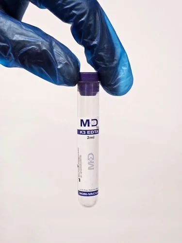 Plastic Non Vacuum Blood Collection Tubes Double Cap, For Laboratory, Size: 2 ml