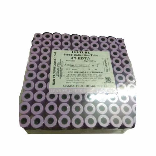 K3 EDTA Non Vacuum Blood Collection Tube, For Laboratory