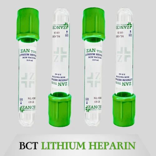 Non Vacuum Lithium Heparin Blood Collection Tube