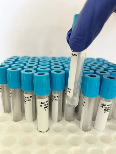 Plastic Clintube Non Vacuum Sodium Citrate 3.2%, 2ml, Size: 2.7 ml