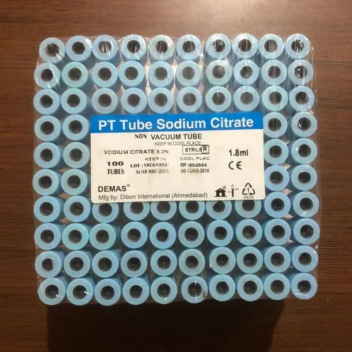 PT TUBE Sodium Citrate, For Laboratory, Size: 1.8 ml
