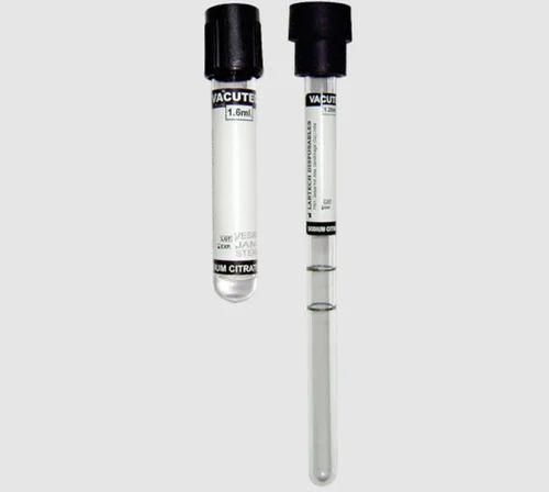 Glass Sodium Citrate Vacuum Blood Collection Tubes, For Laboratory, Size: 8x120 Mm
