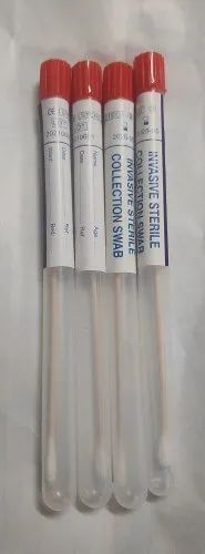 Plastic Sterile Swab Stick Vacuum Blood Collection Tube, For Laboratory, Size: 13 X 120 Mm