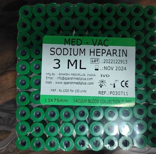 3ml Sodium Heparin Vacutainers Tube