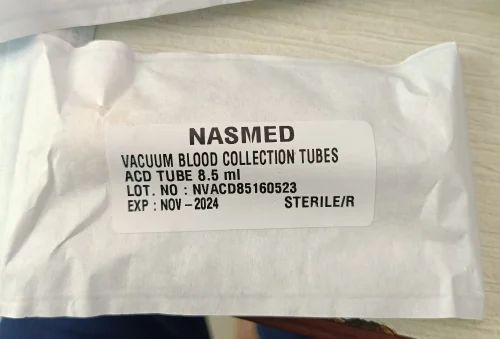Nasmed Vacuum Blood Collection Tubes, Plastic