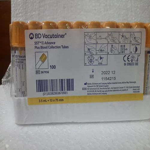 Sodium Heparin BD Vacutainer Plus Blood Collection Tubes, For Clinical