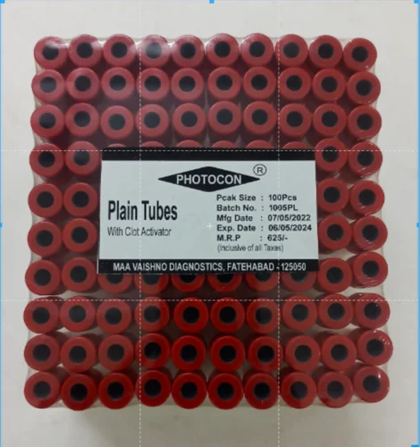 Plastic Blood Collection Tubes, Size: 1 ml