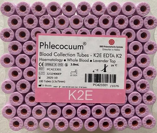 Plastic DBO Vacuum K2 EDTA Blood Collection Tube 3ml