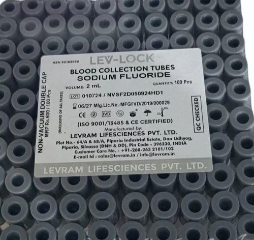Levram Plastic PET Blood Collection Tube, Size: 2 ml