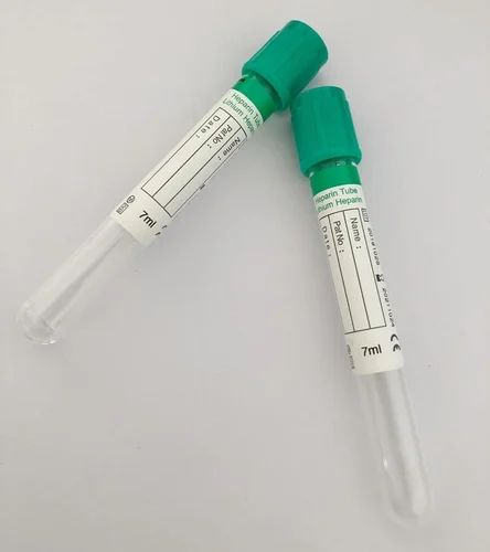 Lithium Heparin Non Vacuum Blood Collection Tube, For Laboratory, Size: 12 X 75 Mm