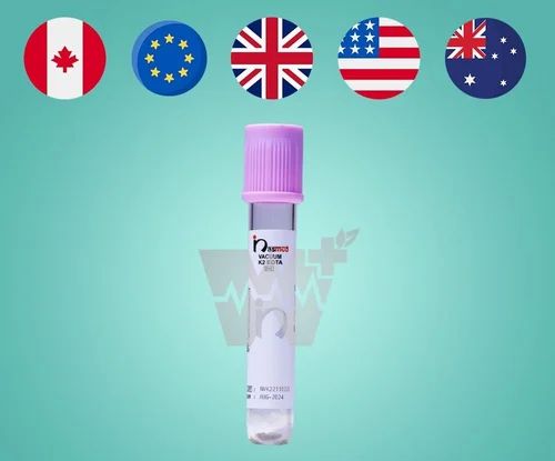 Nasmed K2 EDTA Vacuum Blood Collection Tube - 2ml Pack of 100 Tubes (NVK22)