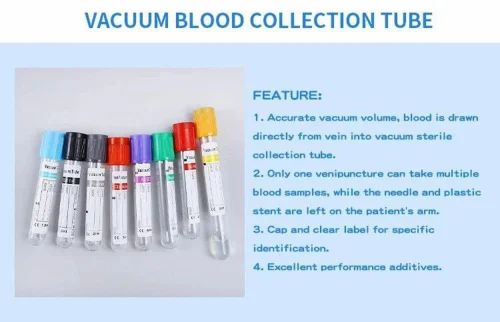 Vacuum Blood Collection Tube Medical Lab 10ml Plain Tube Sterile Blood Test Tube