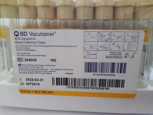 Bd Vacutainer Blood Collection Tubes(100 tubes), For Laboratory
