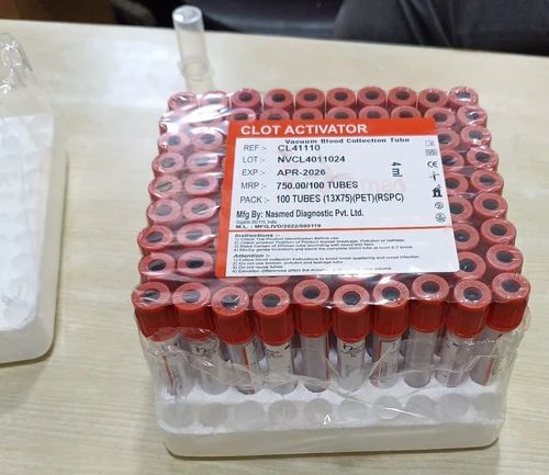 4ml Red Vacuum Blood Collection Tube, Plastic