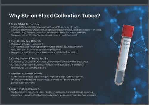 Plastic Vacuum Blood Collection Tube, Size: 2 ml