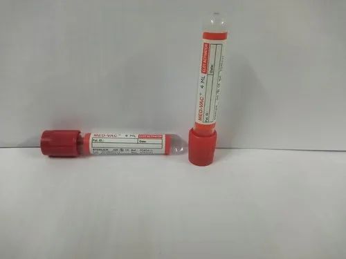 Clot Activator Vacuum Blood Collection Tubes, Size: 5 ml
