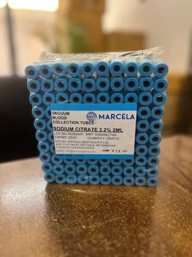 Sodium Citrate Blood Collection Vial Vaccum, Plastic