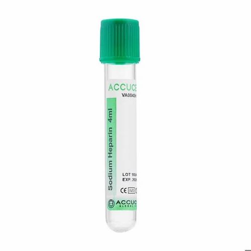 Sodium Heparin Vacuum Blood Collection Tubes, Plastic