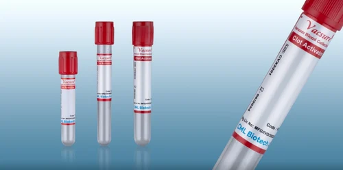 Clot Activator Vacuum Blood Collection Tubes, Size: 15 ml, Pet 13X75mm