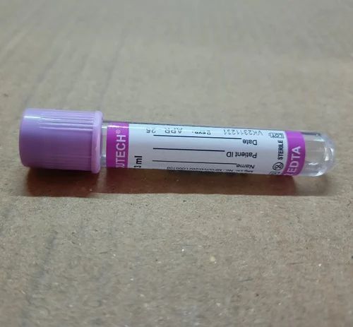 Vacutech K2 EDTA Vaccum Blood Collection Tube, Plastic
