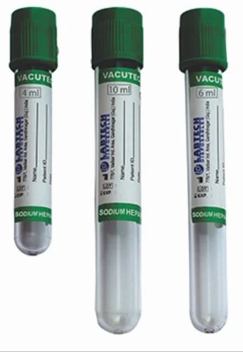 Vacutech Vacuum Blood Collection Tubes Sodium Heparin, For Laboratory
